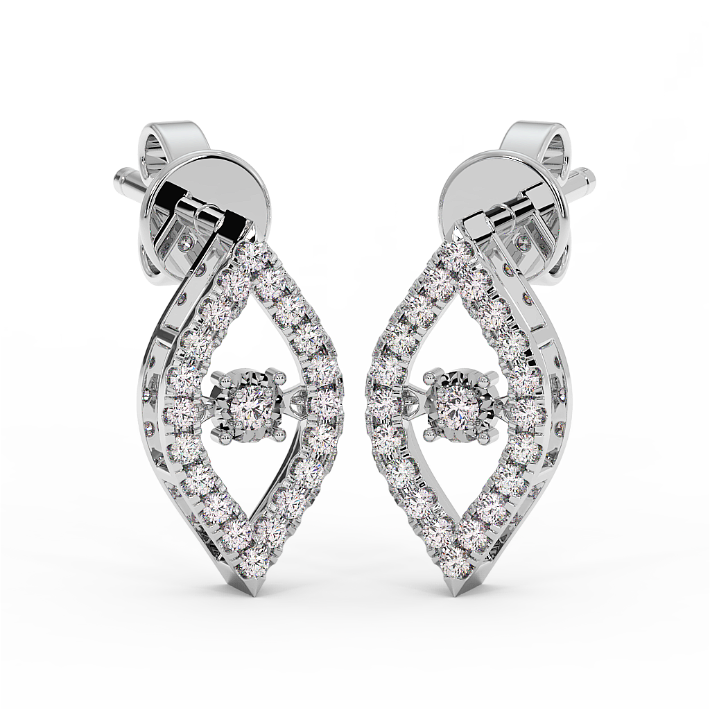 18K Gold Dancing Diamond Earrings
